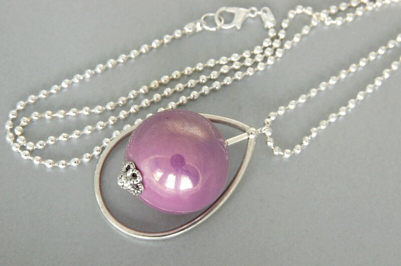 collier goutte violette 2