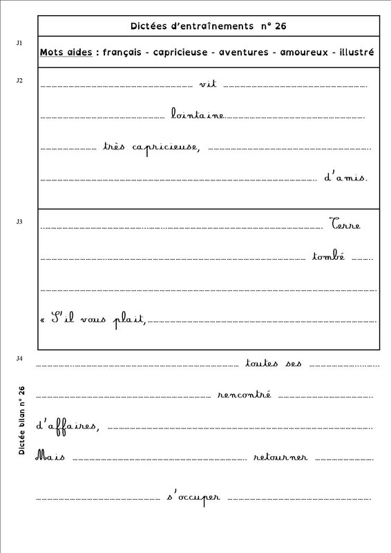 dictées n° 26 page 2