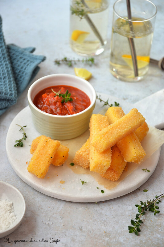 sticks polenta panés chapelure vegan sans gluten