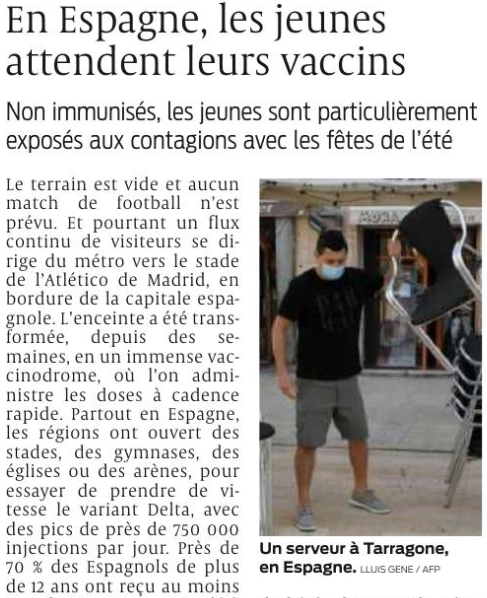 2021 07 18 SO En Espagne les jeunes attendent leurs vaccins