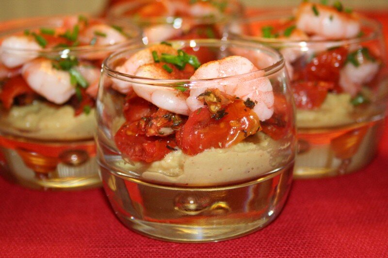 Verrine tomates confites, crevettes et avocat recettes Tomates confites , une merveille de saveurs !