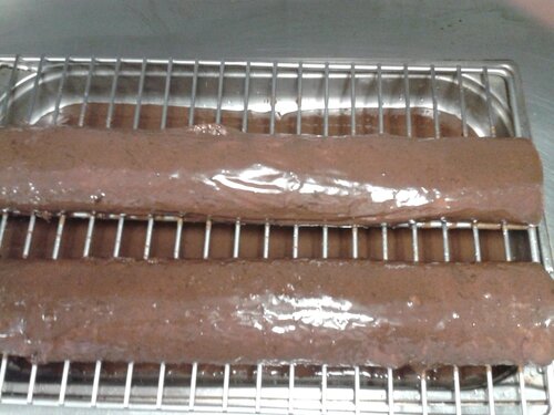 bûche traditionnelle de noel au chocolat 
