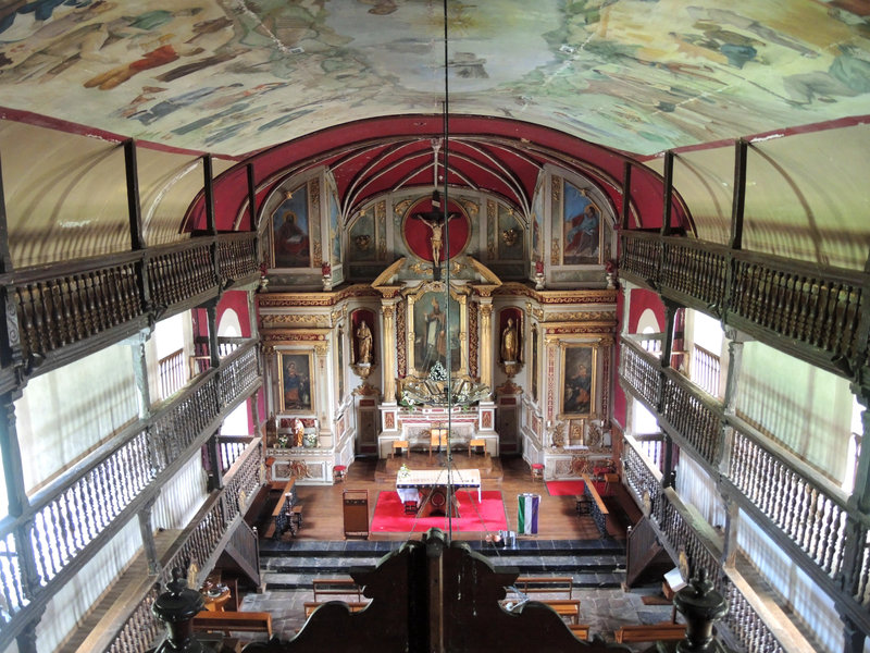 Mendionde, église saint-Cyprien, intérieur, ensemble, vue du troisième (64)