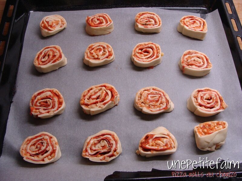 Pizza rolls chorizo - avant cuisson