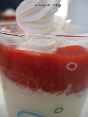 Verrine nougat fraise recettes dessert coulant de muffin au nougat