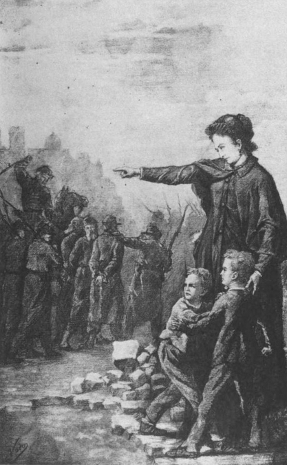 Noro, Jean-Baptiste, Mère_et_deux_enfants_pendant_la_Commune,_