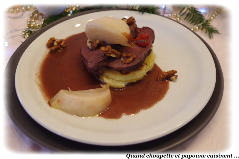 biche marinée au vin rouge, sauce crème-5430