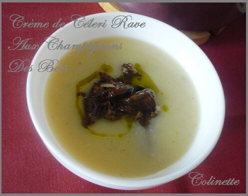 creme de céleri rave aux champignons des bois 01