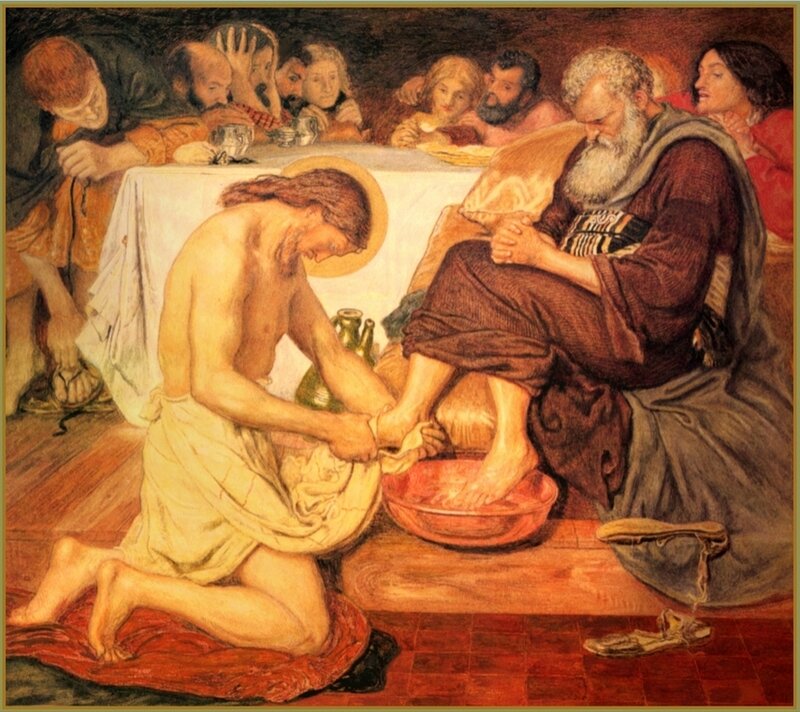 Jésus lave les pieds de Pierre, Ford Madox, Brown, 1852