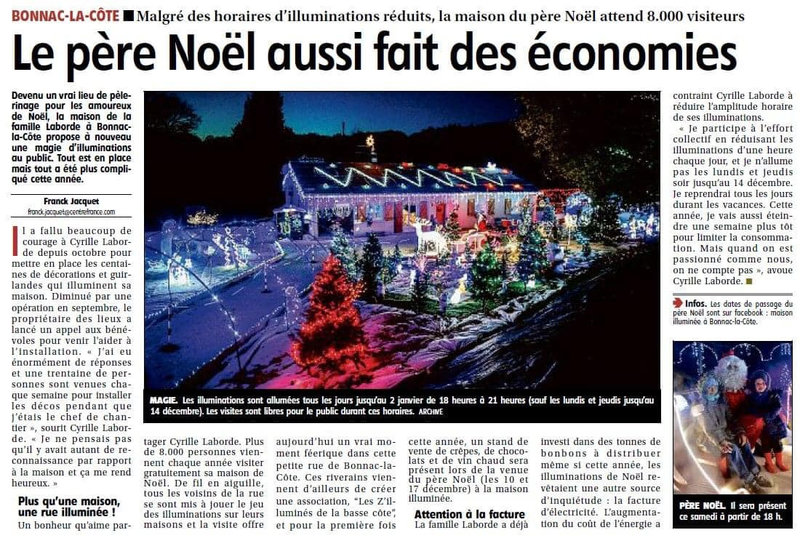 Bonnac-la-Côte, maison illuminée, article