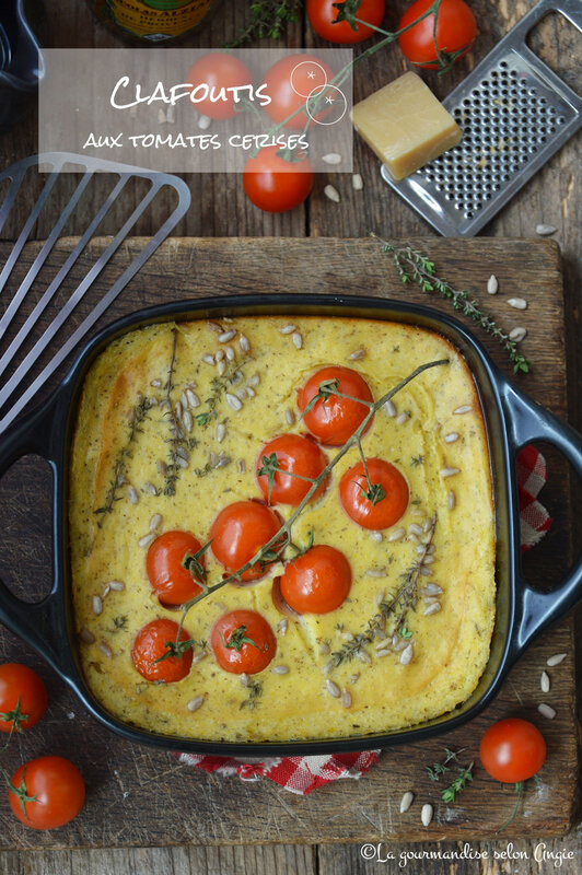 clafoutis vegan aux tomates cerises sans oeufs sans lait sans beurre