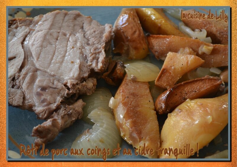 rôti de porc aux coings et au cidre tranquille