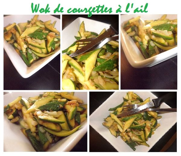 Wok de courgettes à l'ail