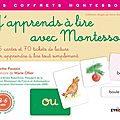 J'apprends <b>à</b> <b>lire</b> avec Montessori Ed. Eyrolles