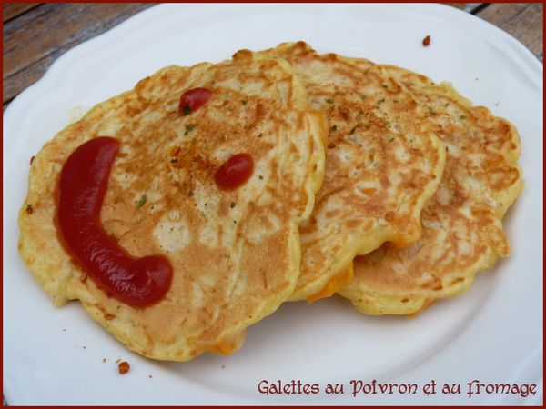 Galettes au poivron et au fromage