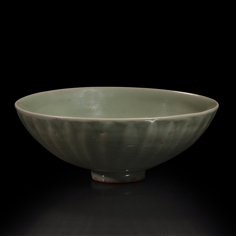 A Chinese Longquan celadon petal-carved 'Lotus bowl, Southern Song-Yuan Dynasty