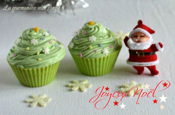 cupcakes chocolat cannelle noel sapin