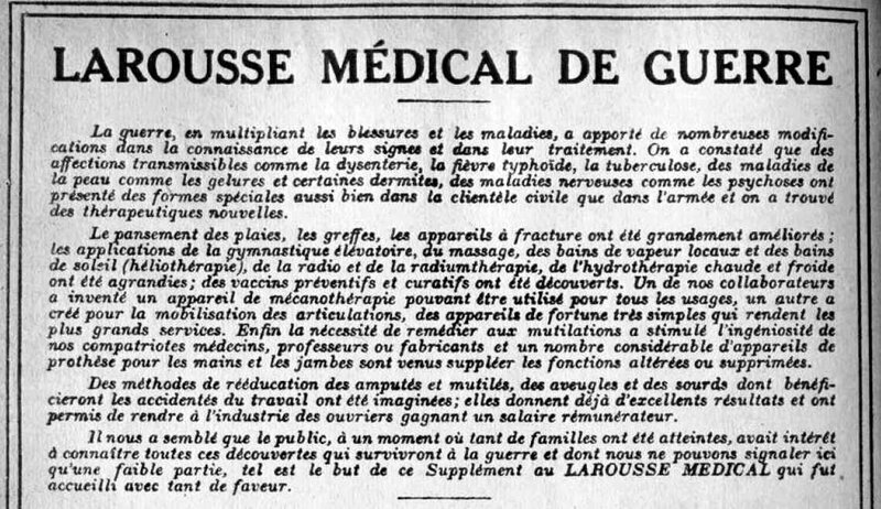 Larousse médical de guerre