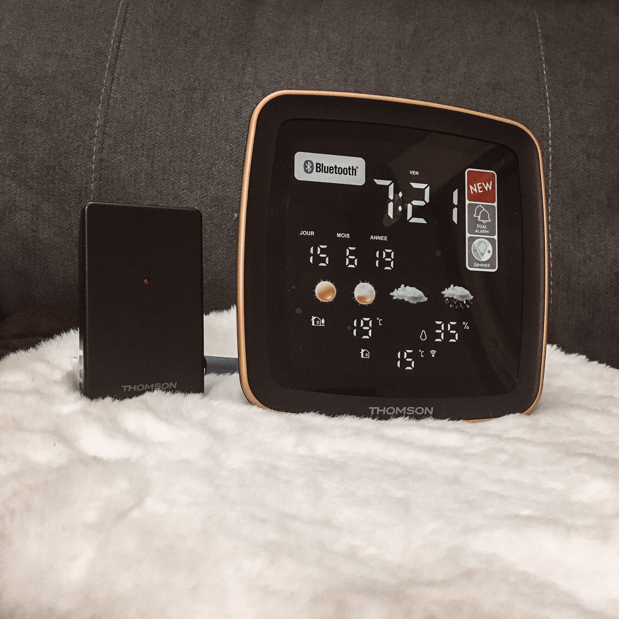 Station Météo sans fil et Radio-Réveil Bluetooth - Thomson