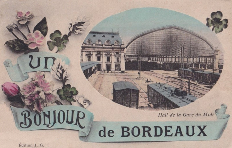 CPA Bordeaux Gare Un bonjour