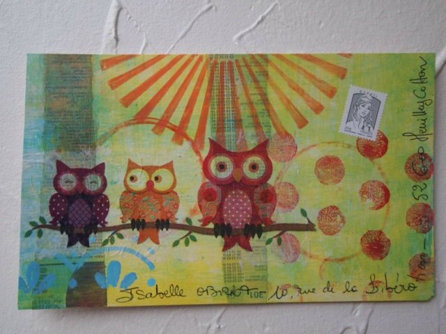 mailart chouettes isa 52