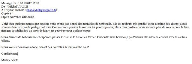 Martine parle de Gribouille de la dullague