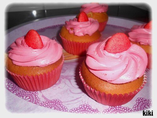 cupcakes fraise tagada