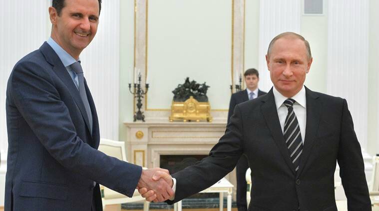 Bachar al Assad and Vladimir Putin