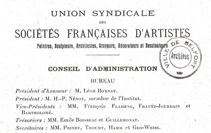 1919 12 10 Union Syndicale Artistes Programme type 3R