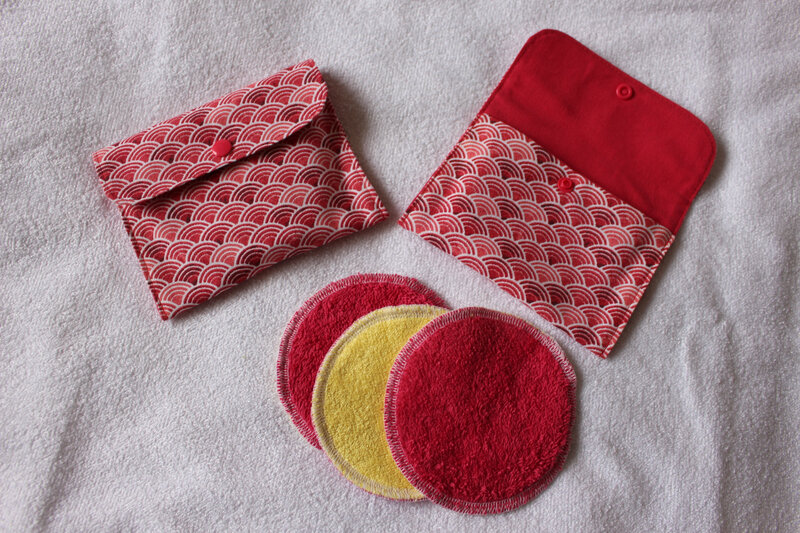 lingettes démaquillantes lavables et pochette de rangement 4