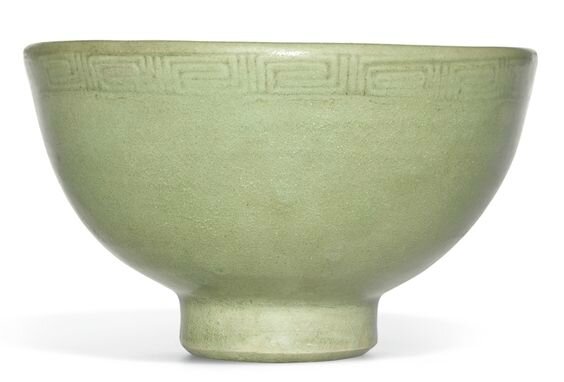 A moulded ‘Longquan’ celadon bowl, early Ming dynasty