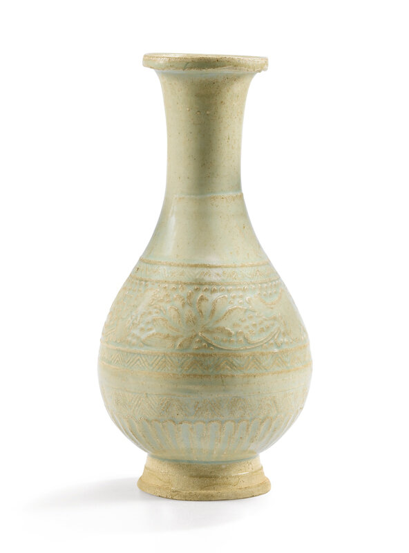 Vase balustre en grès Yingqing Dynastie Yuan