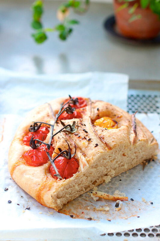 Focaccia coupée