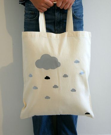 tote bag nuage noir