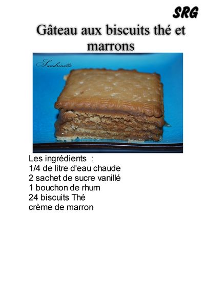 gateau au biscuit the et marron (page 1)