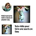 Comment faire une souris en fimo - How to make a mouse in <b>polymer</b> <b>clay</b>
