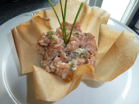 Corolle de tartare de saumon