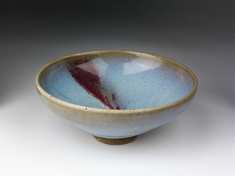 Blue glaze and copper-red splash bowl, Jun ware, China, Northern Song-Jin dynasty, 12th-13th century