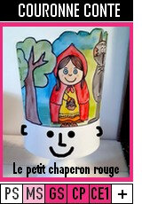 V370-COURONNES-Couronne conte Petit chaperon rouge