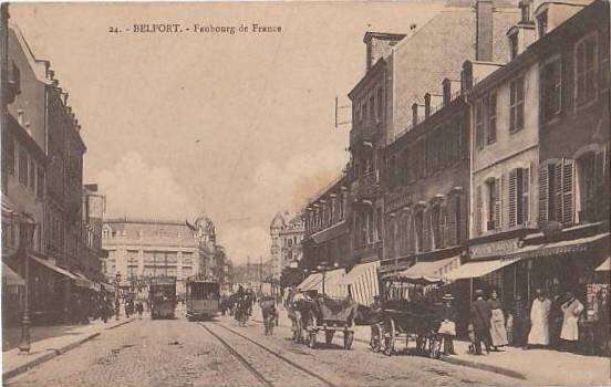 CPA Belfort Fbg de France Tramway 191X