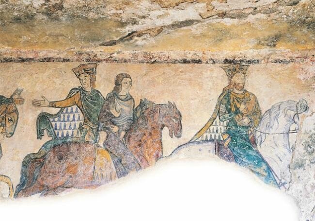 Jean sans Terre chassant en compagnie de sa femme Isabelle et de sa mère Aliénor d’Aquitaine chapelle sainte Radegonde Chinon