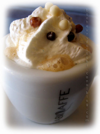 recettes Tourbillon diabolique et chantilly au café