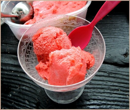 sorbet fraise à l'italienne