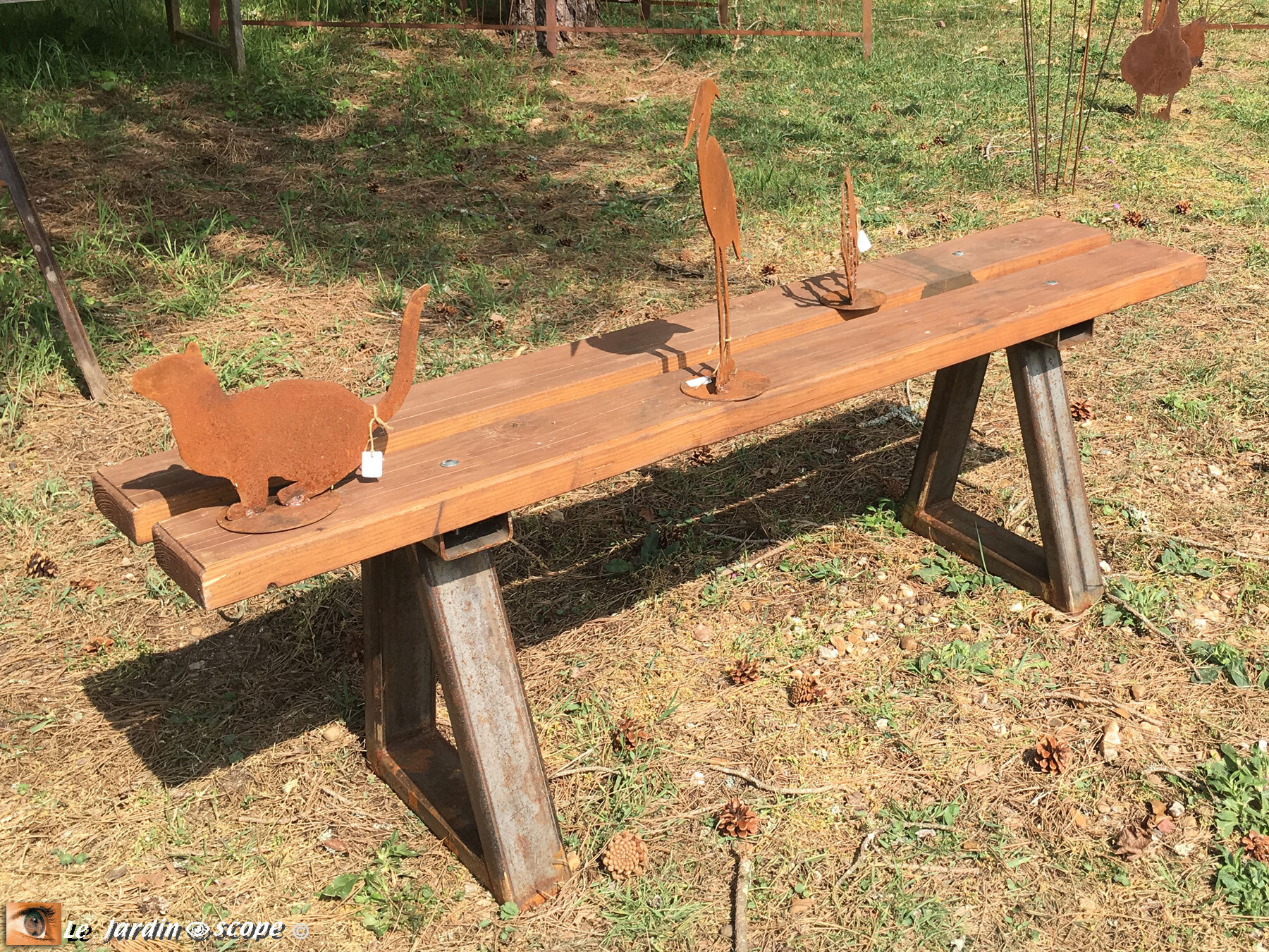 Banc fer forgé et bois de Henri Thelliez (45)