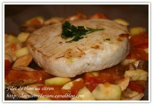 recettes plats Filet de thon au citron