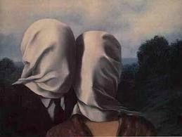 Magritte couple face