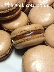 Macarons cappuccino très gros plan