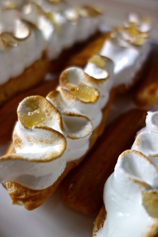 éclair lemon curd/meringue italienne