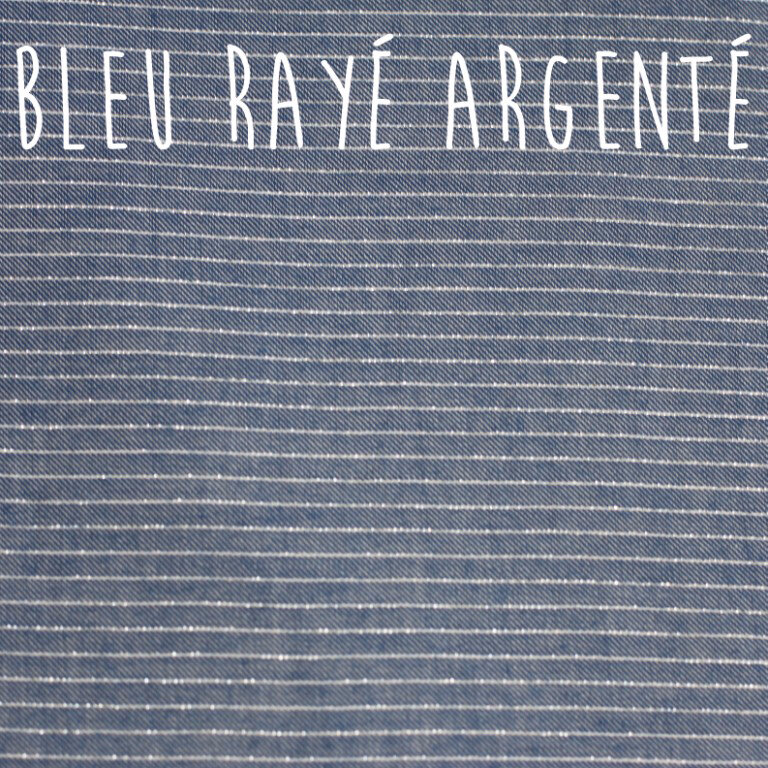 bleu rayé argenté