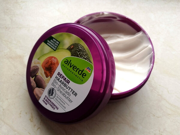 Alverde Repair Avocado Sheabutter Haarebutter Princesse affreuse masque capillaire avocat (1)